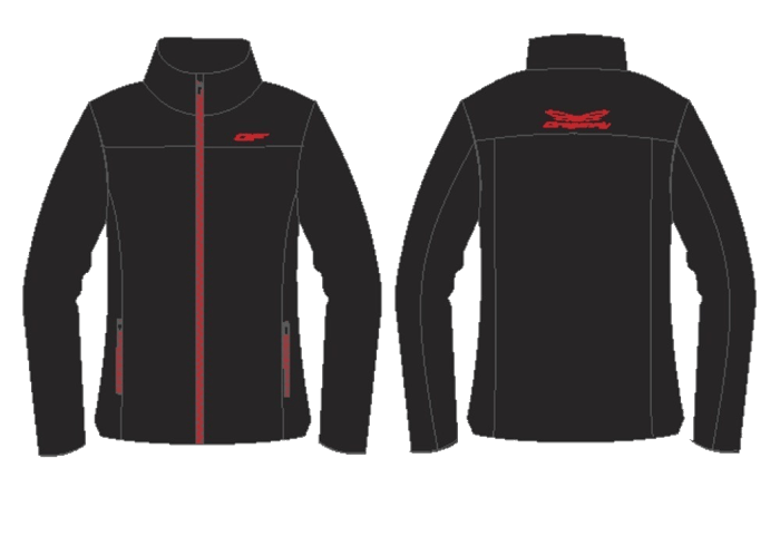 Кофта флисовая DF Woman Black Red min