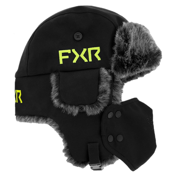 Шапка FXR Trapper Black/HiVis