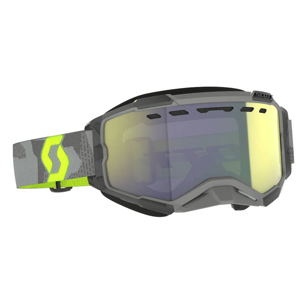 Очки SCOTT Fury Snow Cross (light grey/neon yellow AMP yellow chrome)