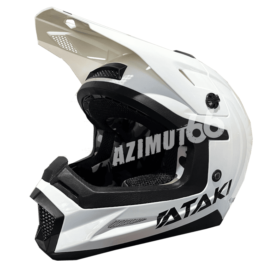 Шлем кроссовый ATAKI SC-18 SOLID белый глянцевый