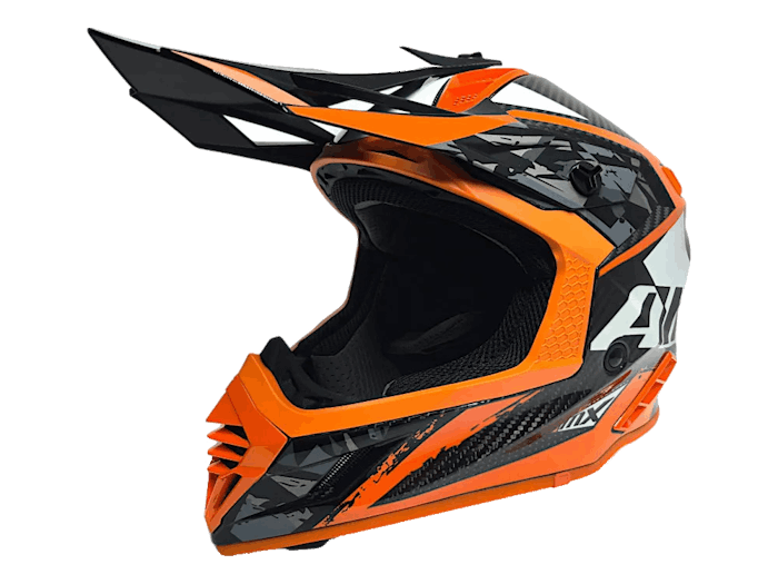 AiM RH855 Carbon TERRAIN Black Orange compressed