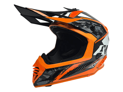 Мотошлем кроссовый AiM RH855 Carbon TERRAIN Black/Orange в Азимут 66