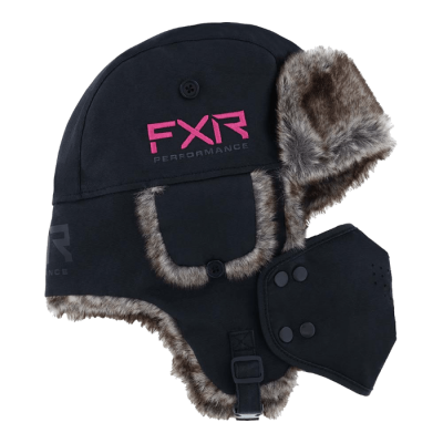 Шапка FXR Trapper Black/Electric Pink в Азимут 66