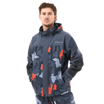 Мембранная куртка QUAD 2.0 Man Grey-Orange Camo в АЗИУТ 66