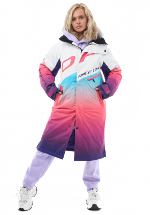 Плащ зимний RACE COAT WINTER SUNSET Woman Coral - Blue в АЗИМУТ 66