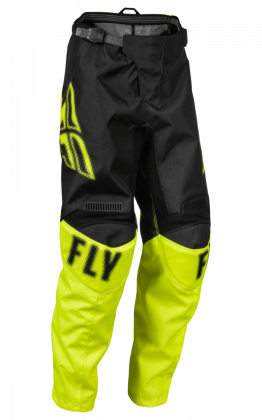 Брюки для мотокросса FLY RACING F-16 детские, черный/Hi-Vis желтый в Азимут 66